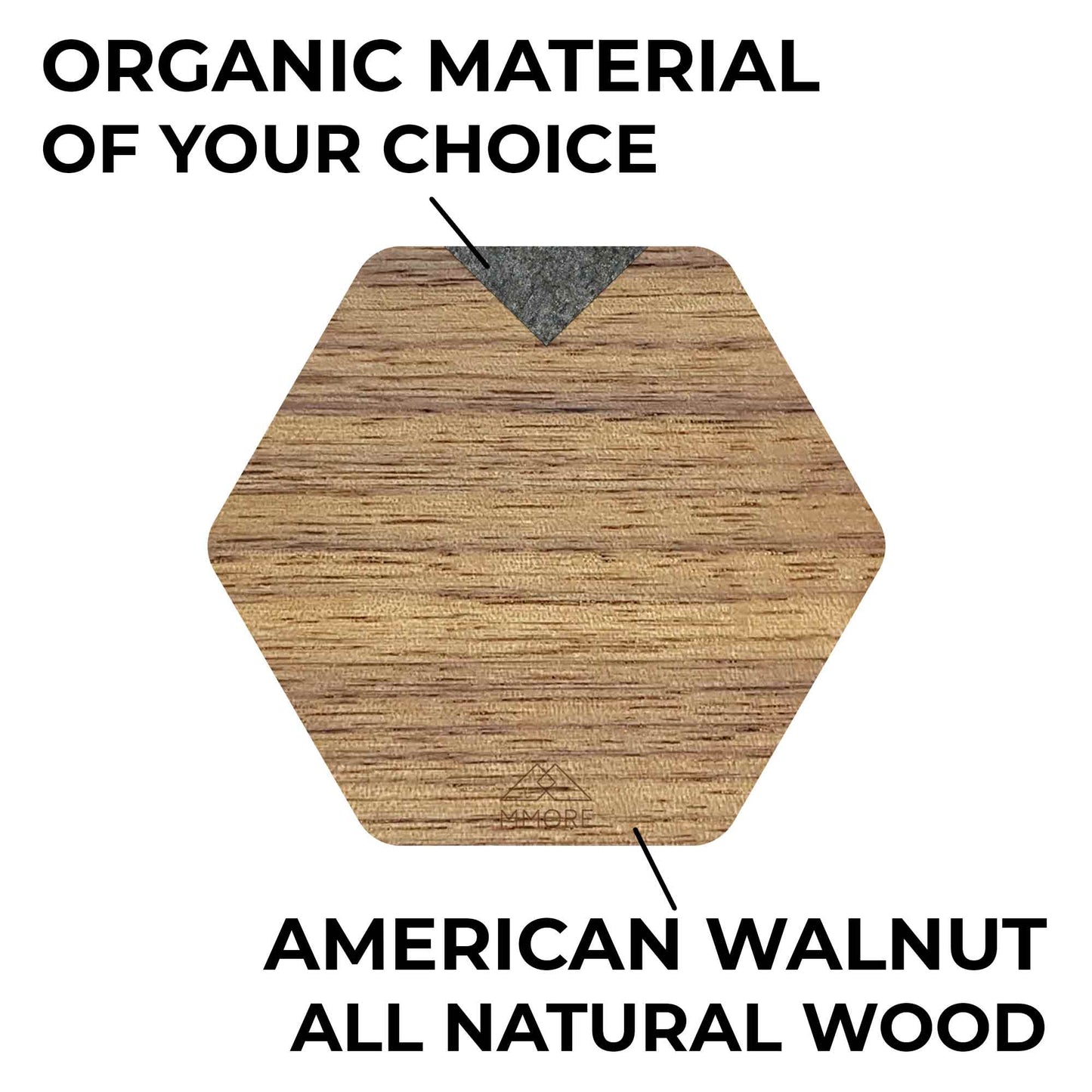 PERSONALIZED Wooden Coasters - American Walnut / Set of 4 Coasters image 2